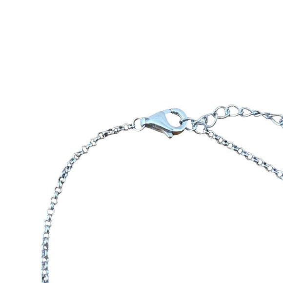 Nadri Sterling Silver Initial N Bracelet With Lobster Clasp 6-7" Adjustable Chai - Picture 4 of 5